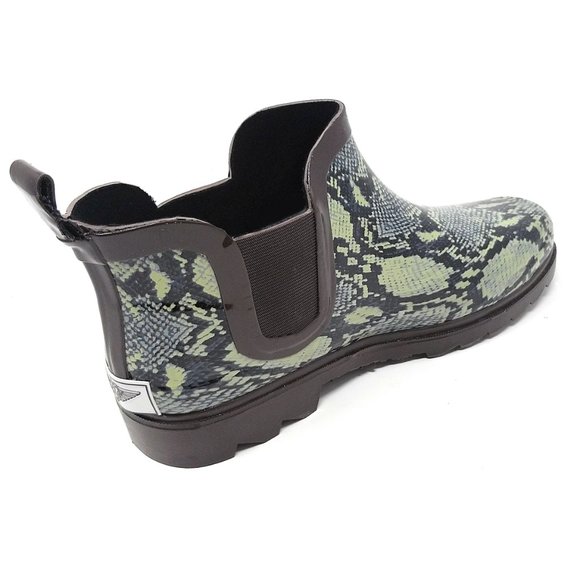Women's Rainboots, Rubber Ankle Waterproof Rain Boots, RB-3169, Snake - Picture 2 of 4
